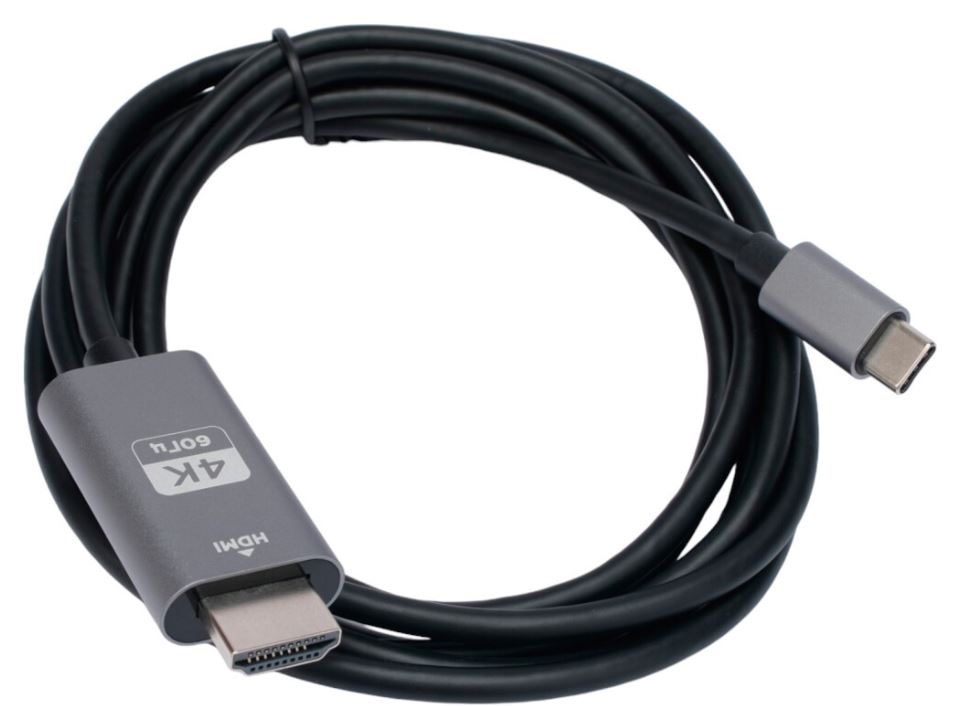 Кабель-переходник USB Type-C < - > HDMI, Cablexpert v2.0 1.8м черный