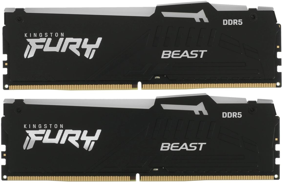 Модуль памяти DDR5 32Gb 5600MHz Kingston FURY Beast Black RGB EXPO CL36 (Kit of 2)