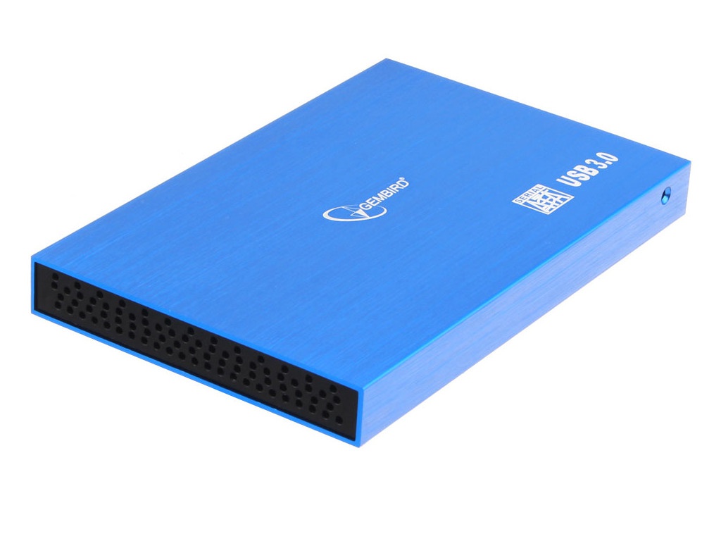 Внешний контейнер USB3.0 -> SATA 2.5", Gembird EE2-U3S-56, алюминий, синий