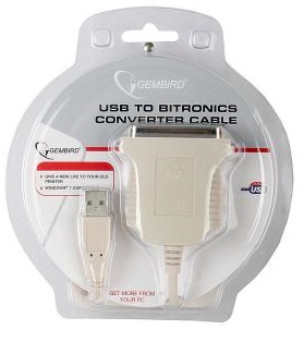 Кабель-переходник USB-A (m) < - > LPT (C36M), Gembird CUM360 1.8м