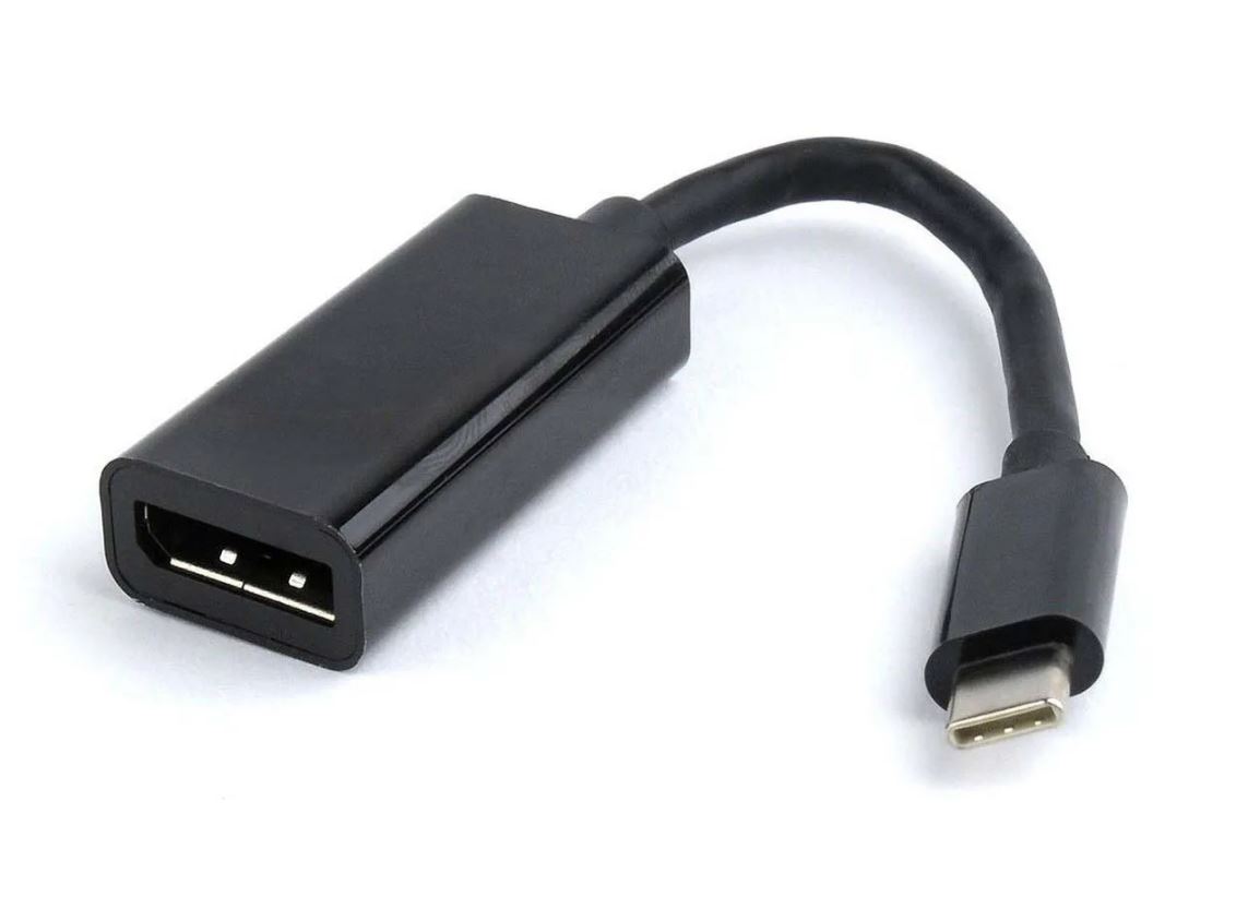 Кабель-переходник USB-C (m)  --  DP (f), Cablexpert A-CM-DPF-01 0.15m