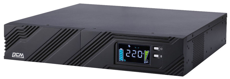 ИБП Powercom SPR-3000 LCD (8 x IEC320 C13, 3000 ВA 2400 Вт, USB, RS-232)