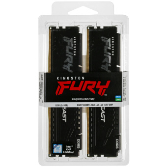 Модуль памяти DDR5 32Gb 5600MHz Kingston FURY Beast Black CL40 (Kit of 2)