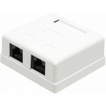 Розетка 2 port RJ-45 UTP 8P8C кат.5е