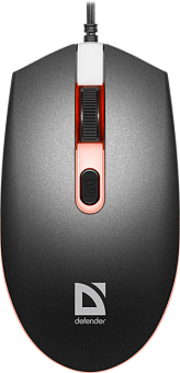 Мышь проводная Defender Dot MB-986 7цветов 4D 1000-1600dpi черный