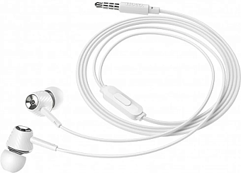 Наушники проводные HOCO M70 (микрофон, вставные) белый