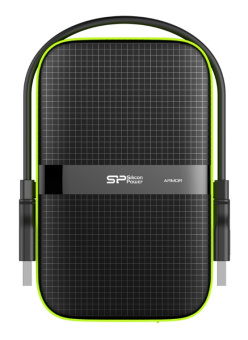 Внешний жесткий диск 4Tb Silicon Power Armor A60 2.5" USB3.1 водонепроницаемый черный/зеленый
