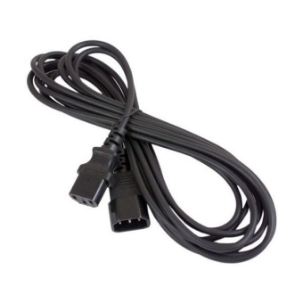 Кабель питания 220V C13 - C14, 1.8м,  6А, черный (удлинительный)