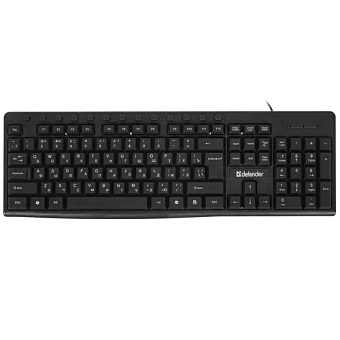 Клавиатура проводная Defender Action HB-719 (полноразмерная, кабель 1.8м) USB черный