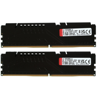 Модуль памяти DDR5 32Gb 5200MHz Kingston Fury Beast Black CL40 (Kit of 2)