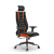 Кресло МЕТТА ErgoLife S 10 B2-160D - Сетка(X2)+ЭкоКожа(Экстра) Черный-Оранжевый
