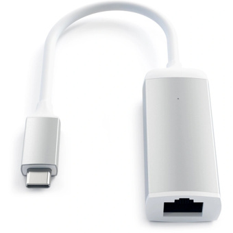 Сетевая карта USB-C Satechi Fast Ethernet Adapter 10/100/1000 Мбит/сек Silver