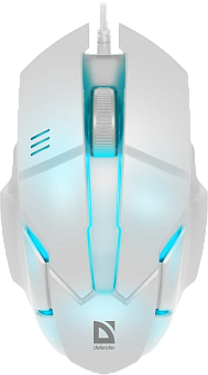 Мышь проводная Defender Host MB-982 7цветов 1000dpi белый