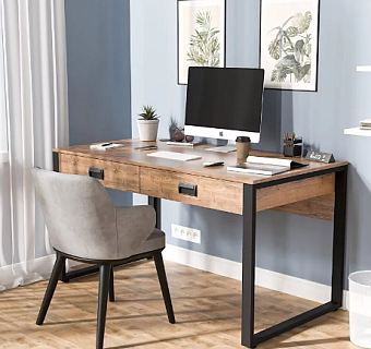 Стол компьютерный MaDXRacer BOSTON LB14/GOLIFAX EDITION (сталь. ножки, 1390шх690гх750, до 100кг) LOFT