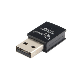 Сетевая карта USB2.0 Gembird WNP-UA-005 802.11b/g/n, 2.4Ггц, 300Мбит, 18 дБм, черный