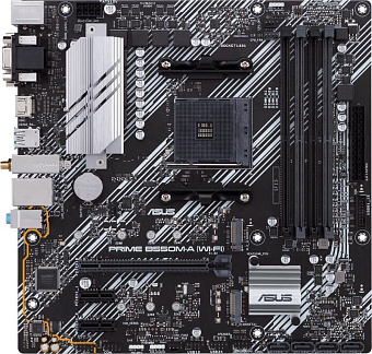 Материнская плата Socket AM4 ASUS PRIME B550M-A (B550) 4*DDR4 2*PCI-Ex1 1*PCI-Ex16 4*SATA 2*M.2 HDMI DVI VGA mATX