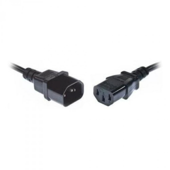 Кабель питания 220V C13 - C14, 4.5м, 6А, черный (удлинительный)