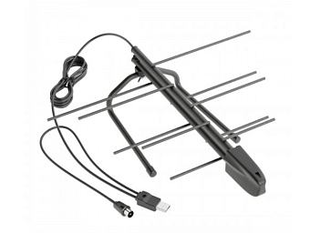 ТВ-Антенна РЭМО BAS-5133-USB Меркурий 3.0 активная, 17дБ, с питанием от USB, кабель 2м.