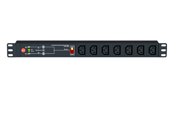 Блок розеток АВР Elemy ATS-1602-C ввод:2xIEC C14 выход:7xС138A черный