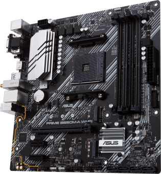 Материнская плата Socket AM4 ASUS PRIME B550M-A (B550) 4*DDR4 2*PCI-Ex1 1*PCI-Ex16 4*SATA 2*M.2 HDMI DVI VGA mATX