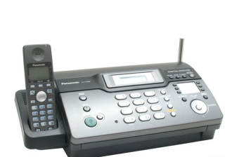 Факс Panasonic KX-FC966RUT (+трубка DECT, АОН, автоответчик, термобумага, автообрезка, тёмно-серый)