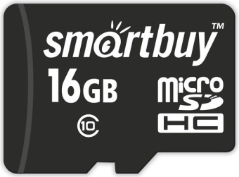Карта памяти microSD 16Gb SmartBuy Class 10, UHS Class 1