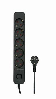 Сетевой фильтр Гарнизон EPS-5-B-3 10А 5 розеток 3.0м черный