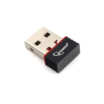 Сетевая карта USB2.0 Gembird WNP-UA-007 802.11b/g/n, 2.4Ггц, 150Мбит, 20 дБм, черный
