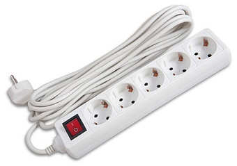 Сетевой фильтр BURO 5м (5 розеток) White