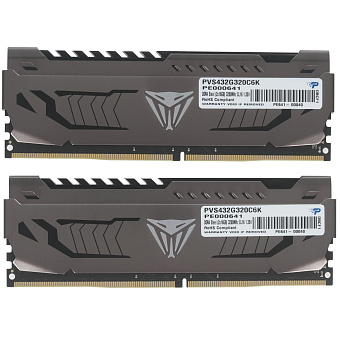 Модуль памяти DDR4 32Gb PC4-25600 3200MHz Patriot Viper 4 Steel (Kit of 2)