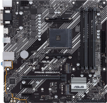Материнская плата Socket AM4 ASUS PRIME B550M-K (B550) 4*DDR4 2*PCI-Ex1 1*PCI-Ex16 4*SATA 2*M.2 HDMI DVI VGA mATX