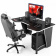 Стол компьютерный MaDXRacer COMFORT GT12 "1200х870х750" черный, кромка белая