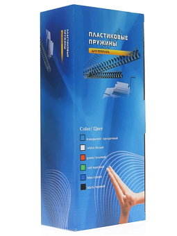 Пружина пластиковая Office Kit 14мм, черная, 100шт