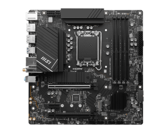 Материнская плата Socket-1700 MSI PRO B760M-A WIFI DDR4 (B760) 4xDDR4 M.2 HDMI DP mATX