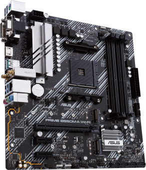 Материнская плата Socket AM4 ASUS PRIME B550M-A (B550) 4*DDR4 2*PCI-Ex1 1*PCI-Ex16 4*SATA 2*M.2 HDMI DVI VGA mATX