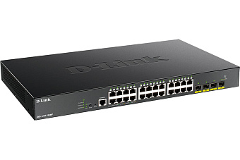 Коммутатор 24 port D-Link DGS-1250-28XMP/A1A 1000 Мбит/сек 24*PoE 4*SFP