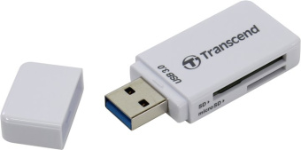 Внешний картридер USB3.0 Transcend TS-RDF5W microSDXC/SDXC, белый