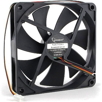 Вентилятор для корпуса 120mm Gembird S12025H-3P4M (3 pin/4pin Molex, провод 30cm)