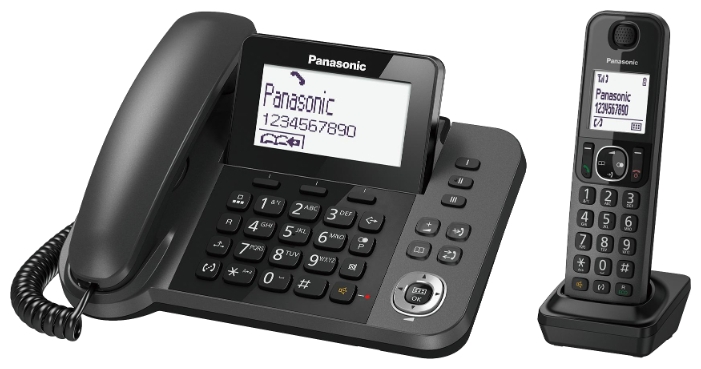 Радиотелефон Panasonic DECT KX-TGF 310 RUM (АОН, +доп.трубка, спикерфон, полифония, черный)