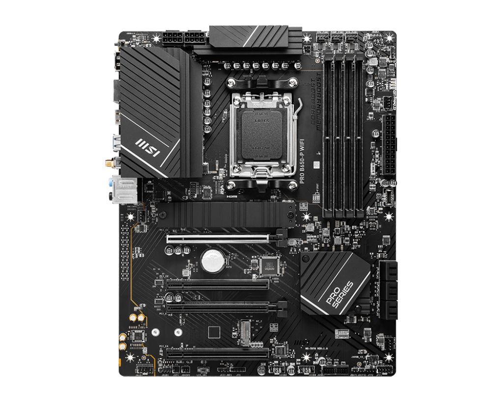 Материнская плата Socket AM5 MSI PRO B650-P WIFI (B650) 4*DDR5 CrossFire X HDMI DP ATX