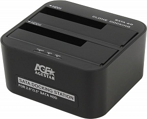 Док-станция AgeStar 3UBT6-6G (2.5"/3.5" HDD, блок питания) черный