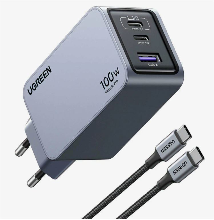 Сетевое зарядное устройство UGREEN X757 100W USB-C USB-A серый