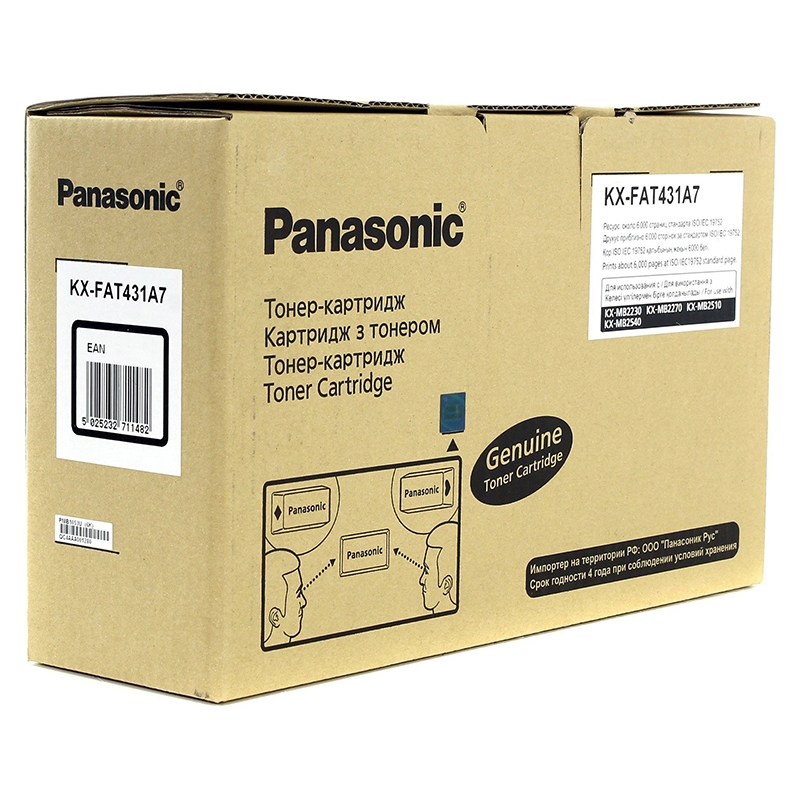 Картридж лазерный Panasonic KX-FAT431A для KX-MB2230/2270/2510/2540, 6000 стр. черный