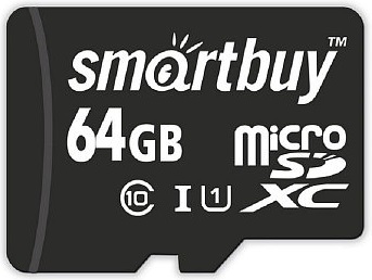 Карта памяти microSD 64Gb SmartBuy Class 10