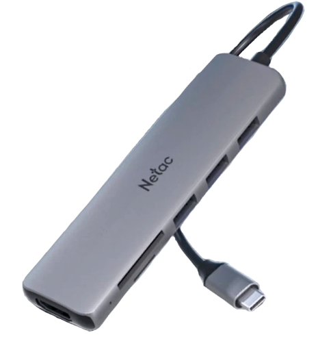 Концентратор USB-C - 6-in-1-multi-port, Netac USB Hub WF14