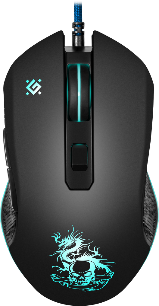 Мышь проводная Defender Sky Dragon подсветка черный