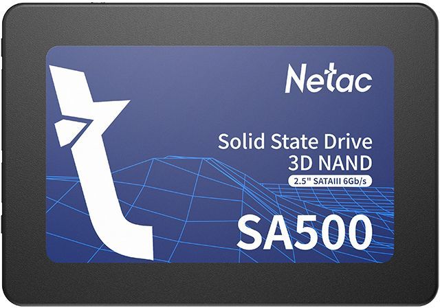 Накопитель SSD SATA 128Gb Netac SA500 (TLC, 500/400 Мбайт/сек, 60 TBW)