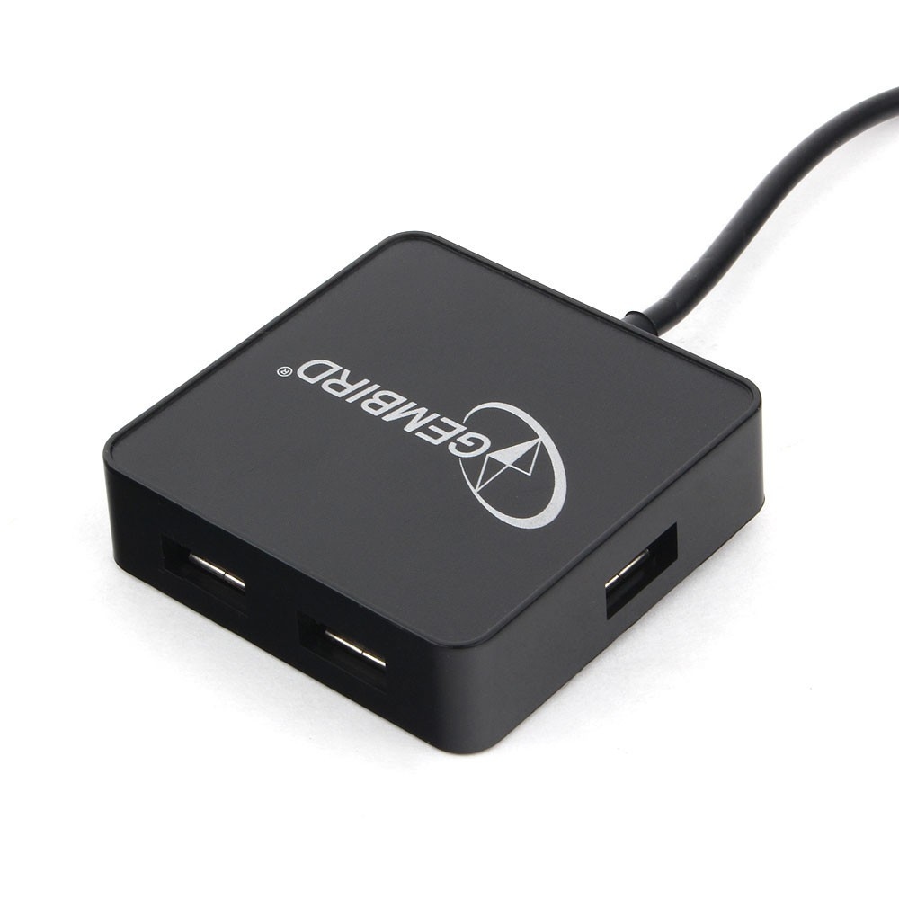 Концентратор USB-A - 4-port USB2.0, Gembird UHB-242, блистер, черный