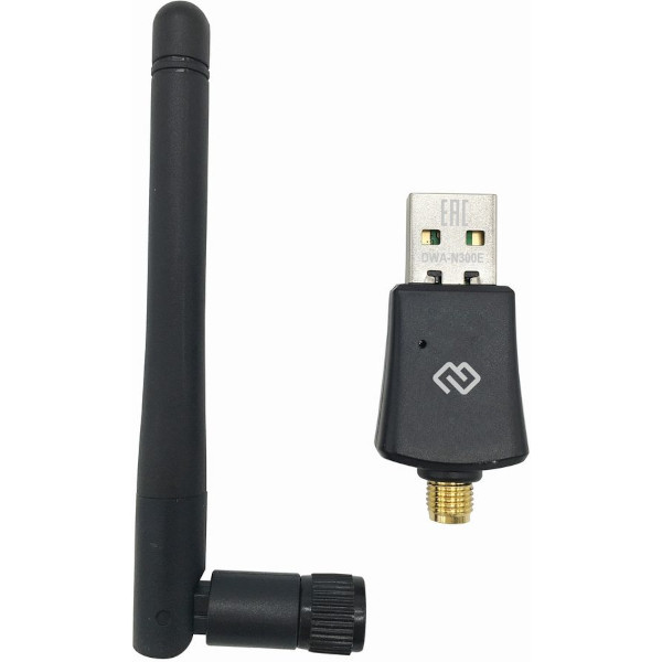 Сетевая карта USB2.0 Digma DWA-N300E N300, 1 антенна