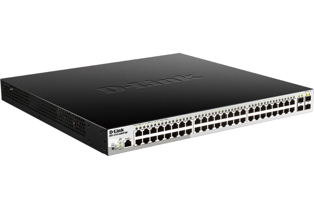 Коммутатор 48 port D-Link DGS-1210-52MP/ME/B 1000 Мбит/сек 48*PoE 4*SFP